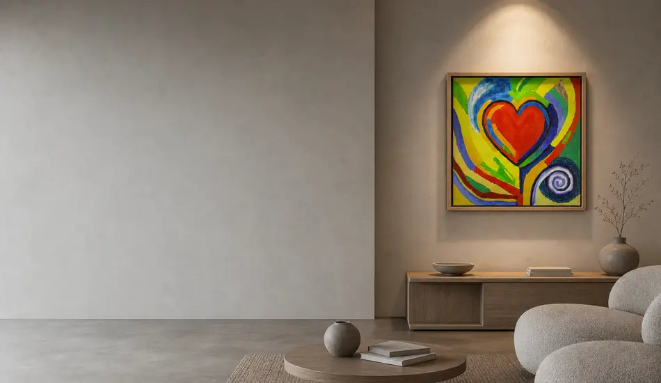California by Sam Grudge in a grey room under a spotlight