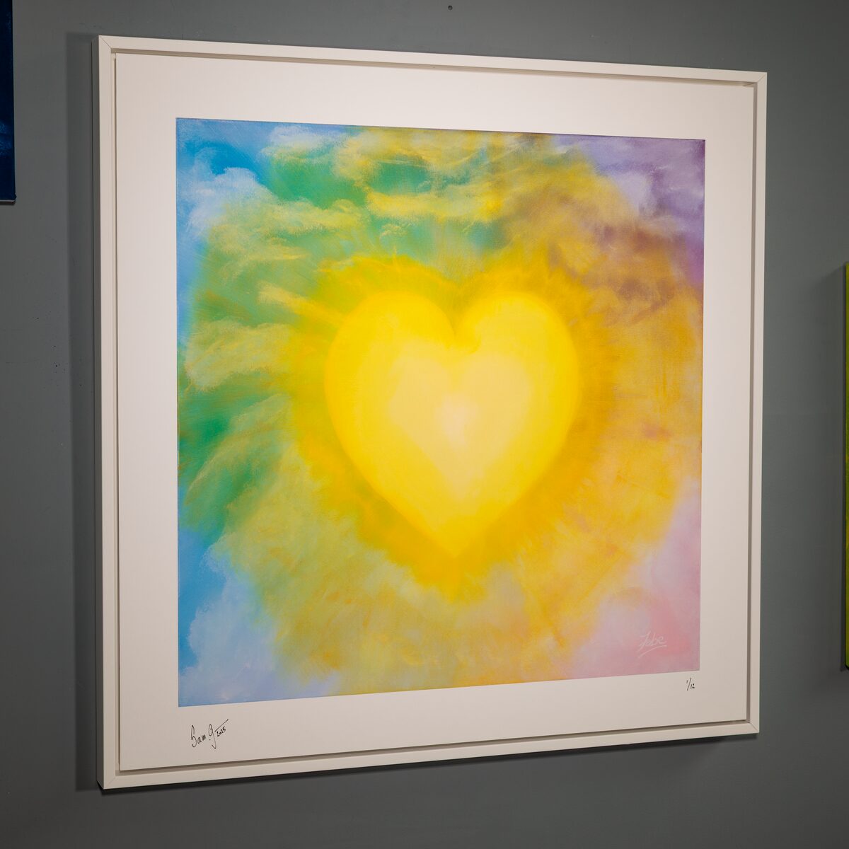 Heartflare Limited Edition Print in its American-box frame.